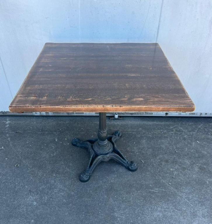 4 stuks bistro Horeca restaurant tafels Eikenhout 80x80 cm, Antiek en Kunst, Antiek | Meubels | Tafels, Ophalen