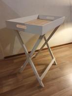 Dienblad op schraag, wit en naturel hout, landelijke stijl, Ophalen, Minder dan 55 cm, Gebruikt, Landelijk