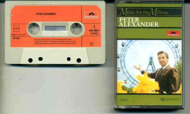 Peter Alexander Music for the Millions 20 nrs 1962 ZGAN, Cd's en Dvd's, Cassettebandjes, Zo goed als nieuw, Origineel, Pop, 1 bandje