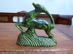 Art deco keramiek beeldje, springbok – gazelle, Antiek en Kunst, Antiek | Keramiek en Aardewerk, Ophalen of Verzenden