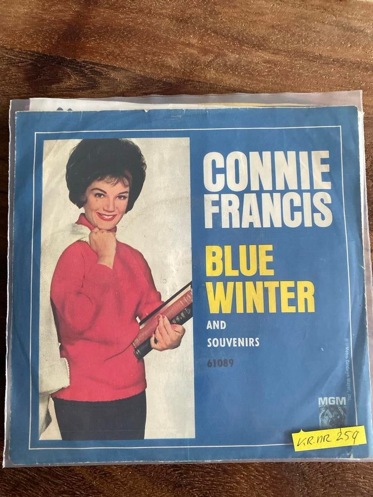 Connie Francis - Blue Winter Single, 7 inch, Single, Ophalen of Verzenden, Zo goed als nieuw