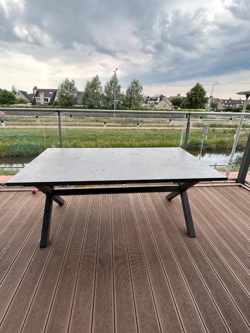 Stevige Hartman tuintafel van natuursteen, Tuin en Terras, Tuintafels, Gebruikt, Rechthoekig, Overige materialen, Ophalen