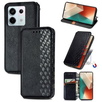 Redmi Note 13 Pro 5G Luxe PU Lederen Wallet Case Set _ Zwart