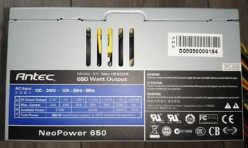Splinternieuwe Antec NeoPower 650 watt voeding - 2 beschikbaar voor biedingen