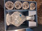 Bohemia crystal karaf met 4 glaasjes, Ophalen of Verzenden