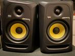 KRK ROKIT 5, 2 studio monitoren. zwart met gele speakers, Zo goed als nieuw, Minder dan 60 watt, Front, Rear of Stereo speakers