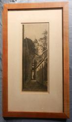Fraaie ets Steeg bij Augustinuskerk Utrecht Willem v Leusden, Antiek en Kunst, Kunst | Etsen en Gravures, Ophalen of Verzenden