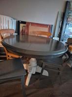 Eettafel met stoelen, Ophalen, Zo goed als nieuw, 4 tot 6 stoelen