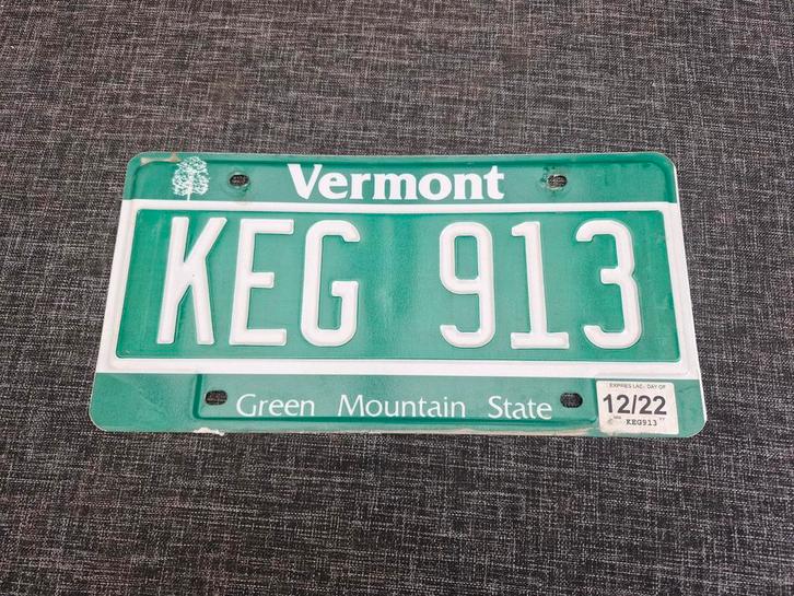 Vermont kentekenplaat USA Nummerbord Nummerplaat License VS, Verzamelen, Automerken, Motoren en Formule 1, Gebruikt, Auto's, Ophalen of Verzenden