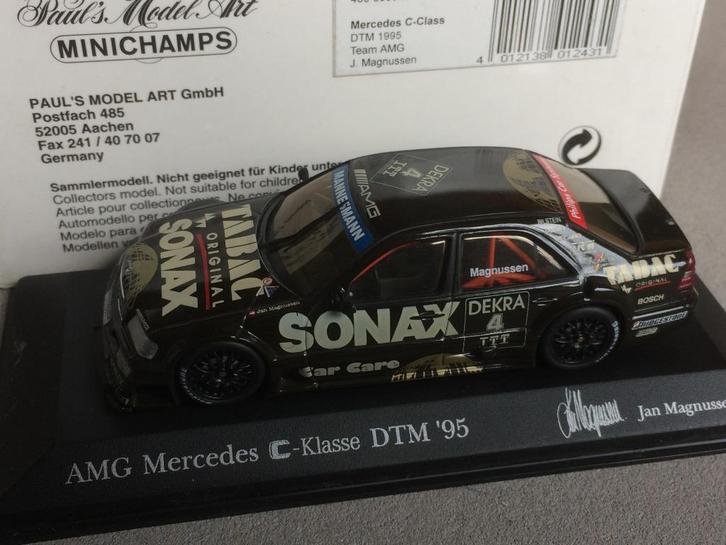 Mercedes W202 C klasse V6 `95 J. Magnussen 1/43, Hobby en Vrije tijd, Modelauto's | 1:43, Gebruikt, Auto, MiniChamps, Ophalen of Verzenden