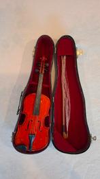 Miniatuur viool 24 centimeter in kist, Ophalen of Verzenden, Zo goed als nieuw, Overige formaten, Met koffer