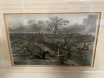 Gravure Engelse Slipjacht in lijst, Antiek en Kunst, Kunst | Etsen en Gravures, Ophalen of Verzenden