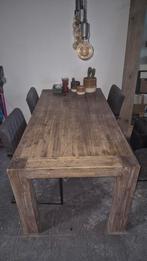 Houten eettafel 180x90 incl 4 stoelen, Huis en Inrichting, Ophalen of Verzenden