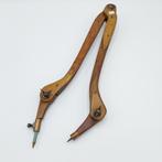 Zeldzame Verstelbare Houten Passer (55395-72), Antiek en Kunst, Antiek | Gereedschap en Instrumenten, Ophalen of Verzenden