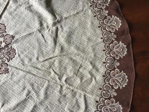 Vintage groot rond tafelkleed handgeweven diameter 165 cm, Huis en Inrichting, Tafelkleden, Zo goed als nieuw, Rond, Ophalen of Verzenden