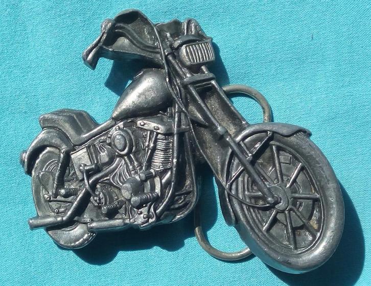 HARLEY DAVIDSON MOTORFIETS MOTOR RIEM BUCKLE BERGAMOT 1979, Kleding | Heren, Riemen en Ceinturen, Verzenden