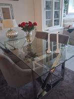 Tafel set: eethoek, salon, bijzettafel, Gebruikt, 50 tot 100 cm, Glas, Modern