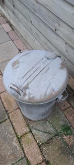 Gegalvaniseerde ijzeren prullenbak., Antiek en Kunst, Ophalen of Verzenden