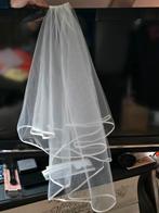 Bruidssluier met lintrand, Verzenden, Nieuw, Wit, Accessoires