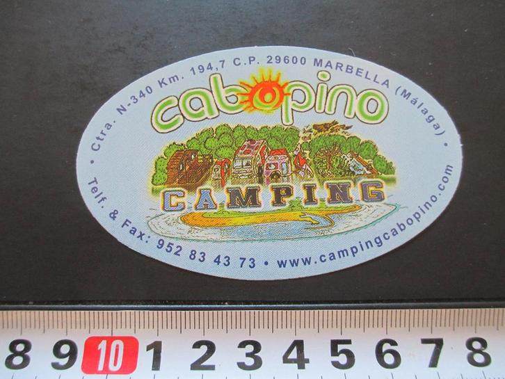 sticker marbella cabopino camping, Verzamelen, Stickers, Zo goed als nieuw, Ophalen