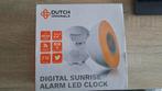 Dutch Originals digital sunrise alarm led - wake up klok, Led, Ophalen of Verzenden, Zo goed als nieuw, Metaal of Aluminium