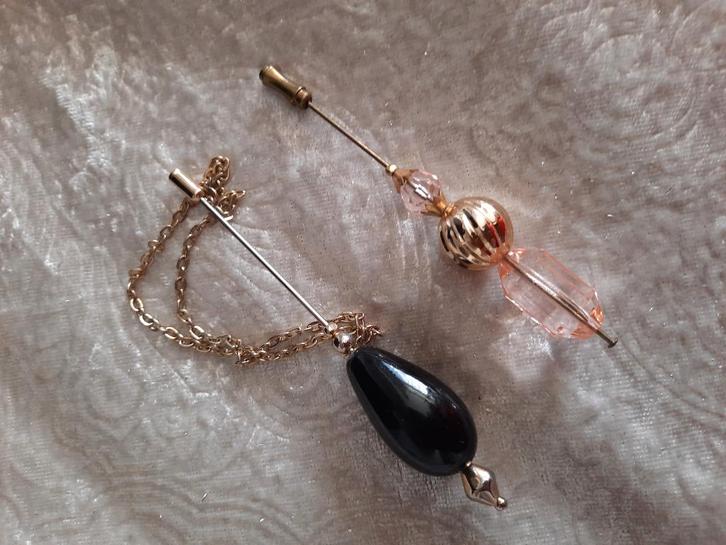 Antieke hoedenspelden Jaren 60/70, Sieraden, Tassen en Uiterlijk, Antieke sieraden, Overige typen, Overige materialen, Ophalen of Verzenden