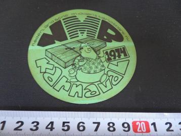 sticker Karnaval 1974 NMB Nederlandse Middenstandsbank nv beschikbaar voor biedingen