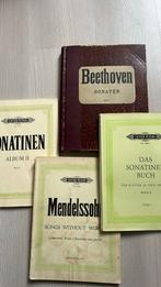 Piano bladmuziek o.a. Beethoven, Mendelssohn, Muziek en Instrumenten, Bladmuziek, Piano, Gebruikt, Ophalen of Verzenden, Artiest of Componist