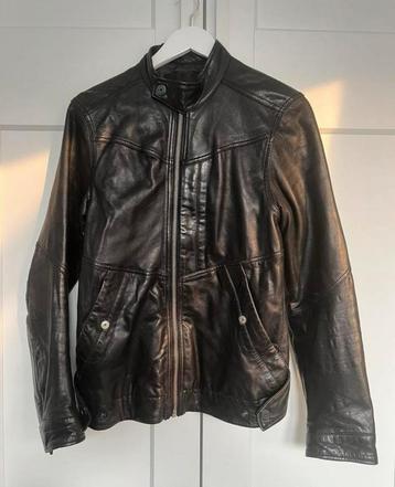 Gstar zachtleren jas maat S beschikbaar voor biedingen