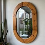 Jaren 70 grenen spiegel Glasmaster Markaryd Zweden, Gebruikt, Luxus, 100 tot 150 cm, Ovaal