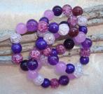 Snoer kralen 8 mm halfedelsteen paarstinten, Info.adorabeads@gmail.com, Want 18 Hoogvliet, Nieuw, Ophalen of Verzenden