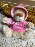 Schattige Slagharen Knuffelbeer met Roze Hoodie, Ophalen of Verzenden, Zo goed als nieuw, Beer