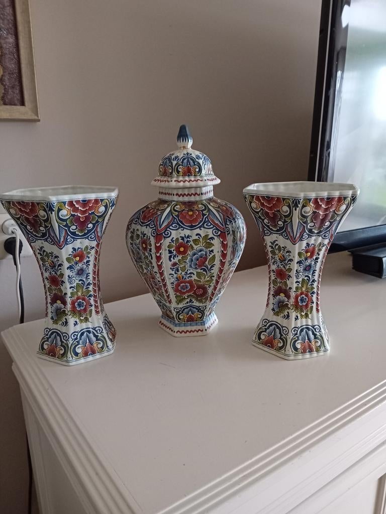 Set v op kast Delfts blauw, Ophalen of Verzenden