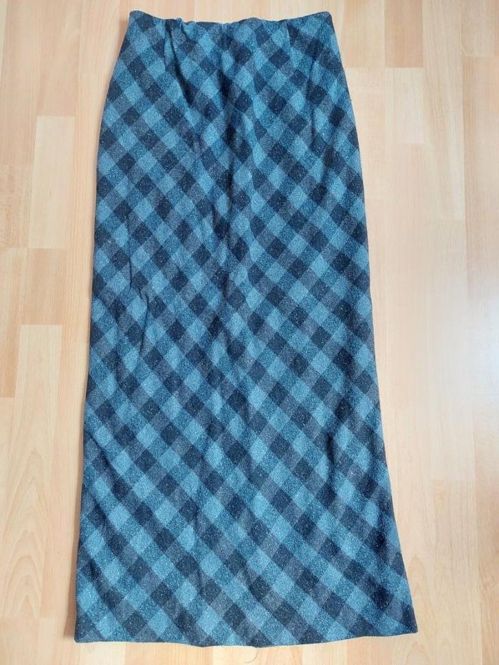 Lange wollen rok *Falino*, Kleding | Dames, Rokken, Zo goed als nieuw, Maat 42/44 (L), Blauw, Onder de knie, Ophalen of Verzenden