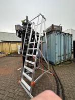 Bovak 3,2m werkhoogte bordesladder – aluminium, met leuning, Ophalen, Gebruikt, Trap, Opvouwbaar of Inschuifbaar