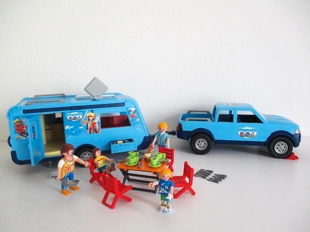 playmobil Fam Fun Camper set 9502 met doos zie alle foto,s, Kinderen en Baby's, Speelgoed | Playmobil, Zo goed als nieuw, Complete set