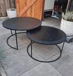 Set Zwart Metalen Salontafels van Woudsend, Huis en Inrichting, Tafels | Salontafels, Ophalen, Zo goed als nieuw