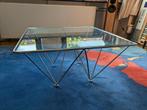 Vintage salontafel glas stijl Paolo Piva voor B&B Italia, Huis en Inrichting, Tafels | Salontafels, Ophalen, 50 tot 100 cm, 50 tot 100 cm