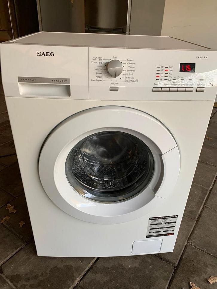 Wasmachine Aeg 7 kg, Witgoed en Apparatuur, Wasmachines, Gebruikt, Voorlader, 6 tot 8 kg, 85 tot 90 cm, 1200 tot 1600 toeren, Energieklasse A of zuiniger