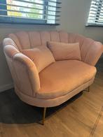 Zitbank roze velvet 135cm Belle, Huis en Inrichting, Ophalen, Tweepersoons, 75 tot 100 cm, Zo goed als nieuw