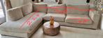 Beige XXL Loungebank - Zo goed als nieuw!, Huis en Inrichting, Ophalen, 100 tot 125 cm, Hoekbank, 300 cm of meer