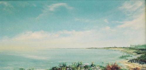 De  oude gebroken dijk, Goese Sas Zuid-Beveland., Antiek en Kunst, Kunst | Schilderijen | Klassiek, Ophalen of Verzenden