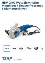 Hbm muurfrees - half jaar oud, Doe-het-zelf en Verbouw, Ophalen of Verzenden, Zo goed als nieuw, 1000 watt of meer, Haakse handslijpmachine