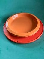 Vintage kunststof bordjes okergeel oranje Tiger Products, Ophalen of Verzenden, Gebruikt