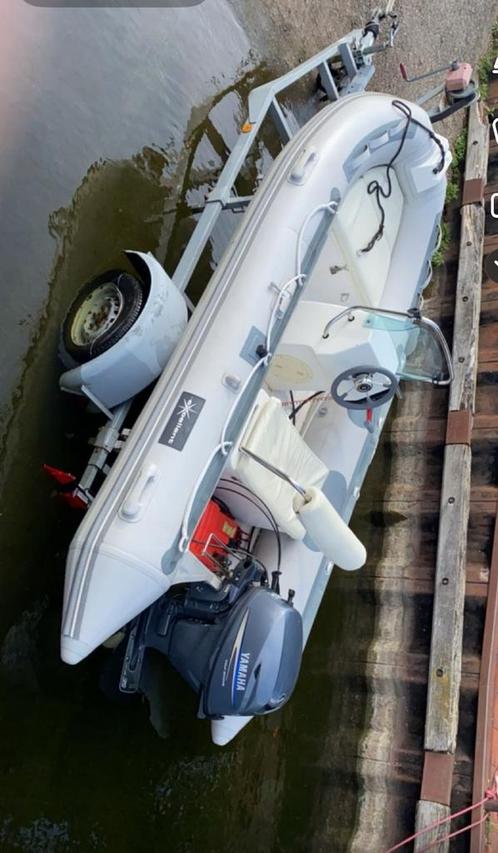 Rib excellent 350 met yamaha 15pk 4 takt, Watersport en Boten, Bootonderdelen, Zo goed als nieuw, Motor en Techniek, Motorboot