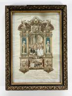 Antieke Franse lijst (zwart met vergulde opbouw), Ophalen of Verzenden