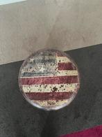 Vintage Opbergton met Amerikaanse Vlag, Ophalen, Gebruikt, Minder dan 10 liter, Metaal