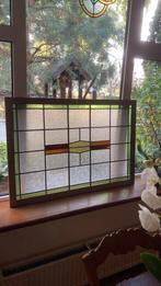 Prachtig gaaf art deco glas in lood raam in nieuwe lijst, Antiek en Kunst, Curiosa en Brocante, Ophalen
