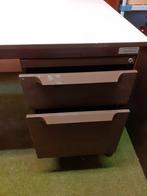Bruin metalen bureau inclusief lades, Ophalen, Gebruikt, Bureau