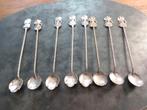 Vintage Indonesische Lepels met Wayang Figuren - Set van 8, Ophalen of Verzenden